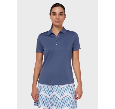 Time For Golf - vše pro golf - Callaway dámské polo SWING TECH ™ Solid Knit modrá S