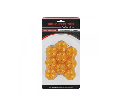 TimeForGolf - Golfers Club tréninkové míčky plastové děrované Practice Balls Orange 9ks