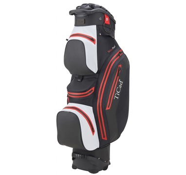 TimeForGolf - TiCad Cart bag QO14 Premium Waterproof Black / White / Red