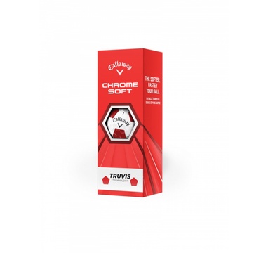 TimeForGolf - Callaway balls Chrome Soft TRUVIS 20 Red/White (červená/bílá) 4-plášťové 3ks