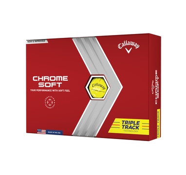 TimeForGolf - Callaway golfové míčky Chrome Soft TRIPLE TRACK 22 4-plášťové 12ks žluté