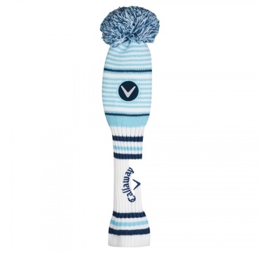 TimeForGolf - Callaway headcover Pom Pom dřevo bílo tyrkysový