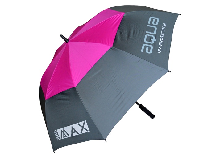 TimeForGolf - Big MAX deštník Aqua UV tmavě šedo růžový