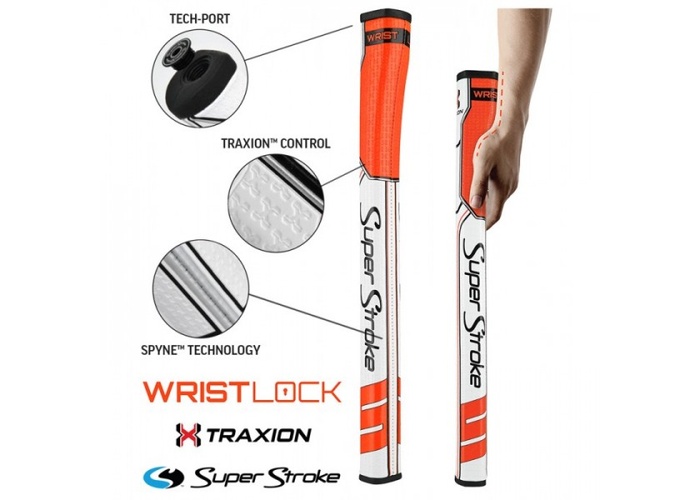 TimeForGolf - Super Stroke TRAXION Wrist Lock Orange/White