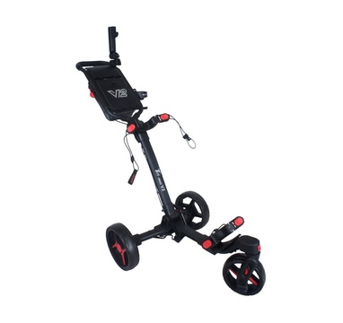 TimeForGolf - AXGLO Tri-360 V2 ruční tříkolový golfový vozík Black / Red