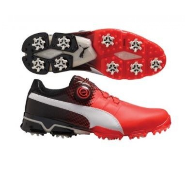 TimeForGolf - Puma boty Titantour Ignite Disc SE červeno černo bílé Eu45