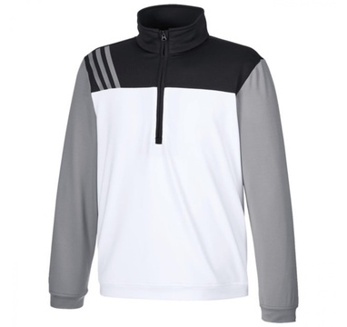 TimeForGolf - Adidas Jr mikina Fashion 3 Stripes bílo černo šedá 8 let 128