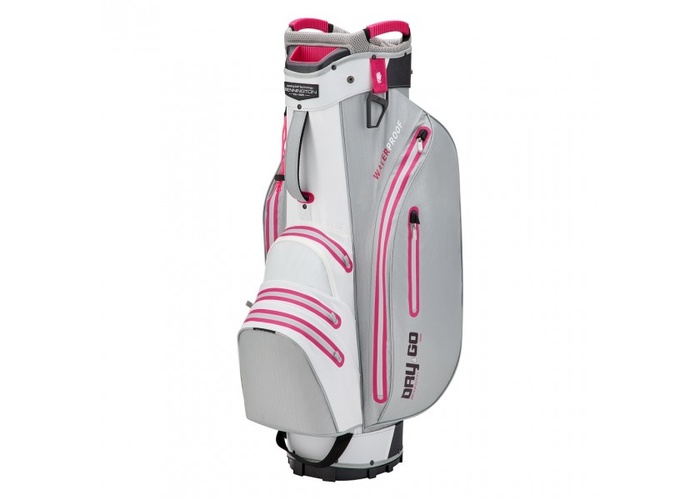 TimeForGolf - Bennington Cart bag GRID ORGA - Waterproof, Silver / White / Pink