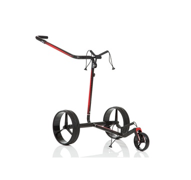 TimeForGolf - JuCad vozík elektrický Carbon Travel 2.0 černo červený