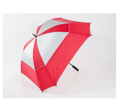 TimeForGolf - JuCad deštník Telescopic Windproof červeno stříbrný