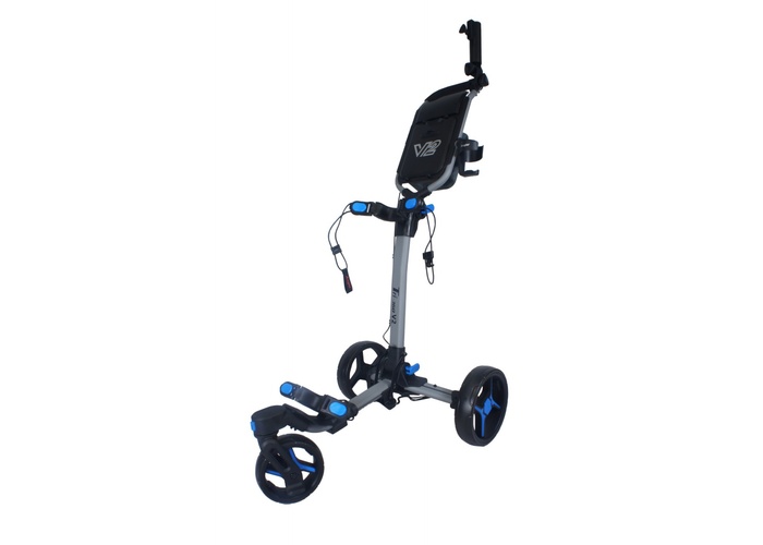 TimeForGolf - AXGLO Tri-360 V2 ruční tříkolový golfový vozík Grey / Blue