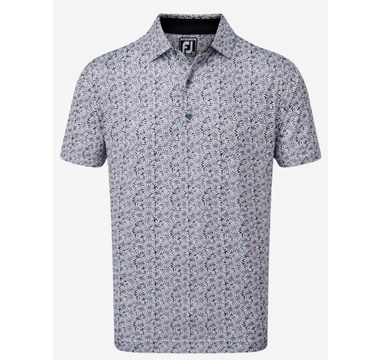 TimeForGolf - FootJoy polo Lisle Daisy Print - černé M