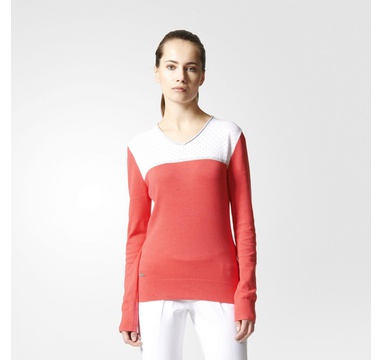 TimeForGolf - Adidas W svetr Sweater růžovo bílý L