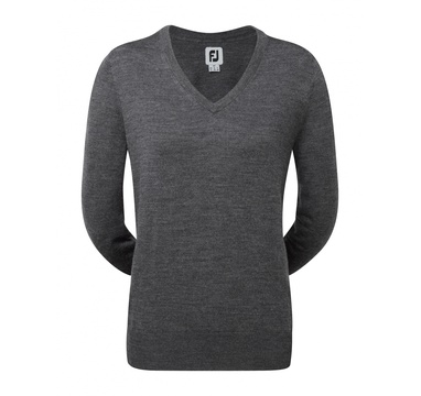 TimeForGolf - FootJoy W svetr Lambswool V-Neck šedý