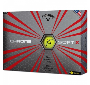 TimeForGolf - Callaway balls Chrome Soft X 4-plášťový žlutý 3ks