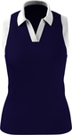 Time For Golf - Callaway dámské polo V-Placket Colorblock Sleeveless tmavě modrá M