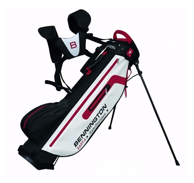 TimeForGolf - Bennington Stand bag EASY 4 Water Resistant Black / White / Red