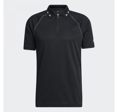 TimeForGolf - Adidas polo Equipment Zipper Pique - černé XL