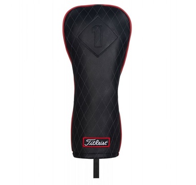 TimeForGolf - Titleist headcover Leather Jet Driver černo červený