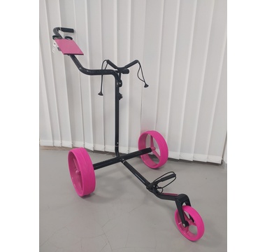 TimeForGolf - JuCad vozík elektrický Carbon Travel 2.0- růžová kolečka