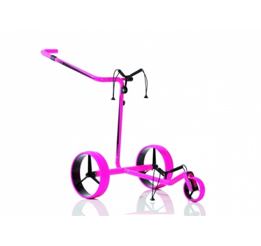 TimeForGolf - JuCad vozík elektrický Carbon Travel 2.0 black-pink (černo-růžový)