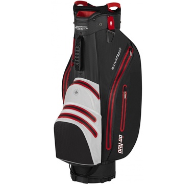TimeForGolf - Bennington Cart Bag Dry 14+1 GO Waterproof Black / White / Red