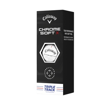 TimeForGolf - Callaway golfové míčky Chrome Soft TRIPLE TRACK X 22 4-plášťové 3ks