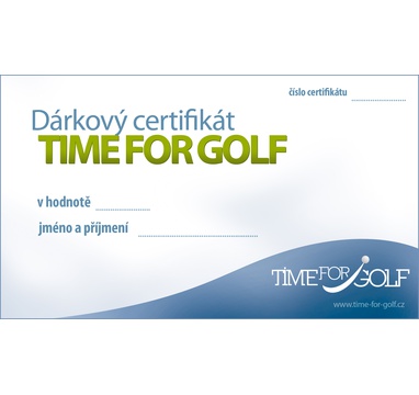 TimeForGolf - Dárkový certifikát v hodnotě 200Kč
