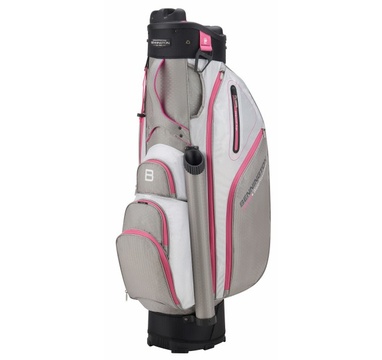 TimeForGolf - Bennington Cart Bag QO 9 Water Resistant Grey / White / Pink