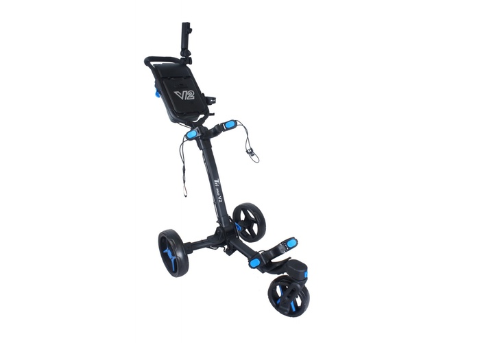 TimeForGolf - AXGLO Tri-360 V2 ruční tříkolový golfový vozík Black / Blue