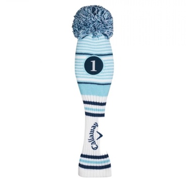 TimeForGolf - Callaway headcover Pom Pom driver bílo tyrkysový