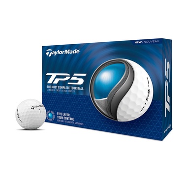 TimeForGolf - TaylorMade Golfové míčky TP5 5-plášťový 12Ks bílé