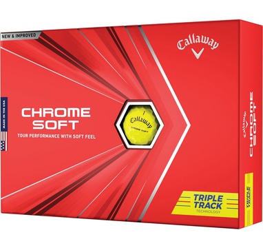 TimeForGolf - Callaway balls Chrome Soft TRIPLE TRACK 20 Yellow (žluté) 4-plášťové 3ks