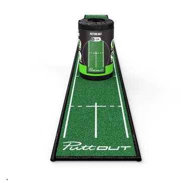 TimeForGolf - PuttOUT Slim Putting Mat - Green - 240cm x 25cm