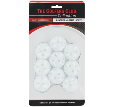TimeForGolf - Golfers Club tréninkové míčky plastové děrované Practice Balls White 9ks