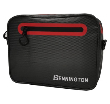 TimeForGolf - Bennington Pouch bag Charcoal / Red